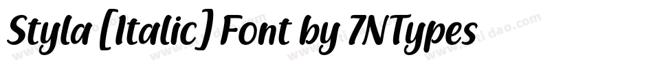 Styla [Italic] Font by 7NTypes字体转换